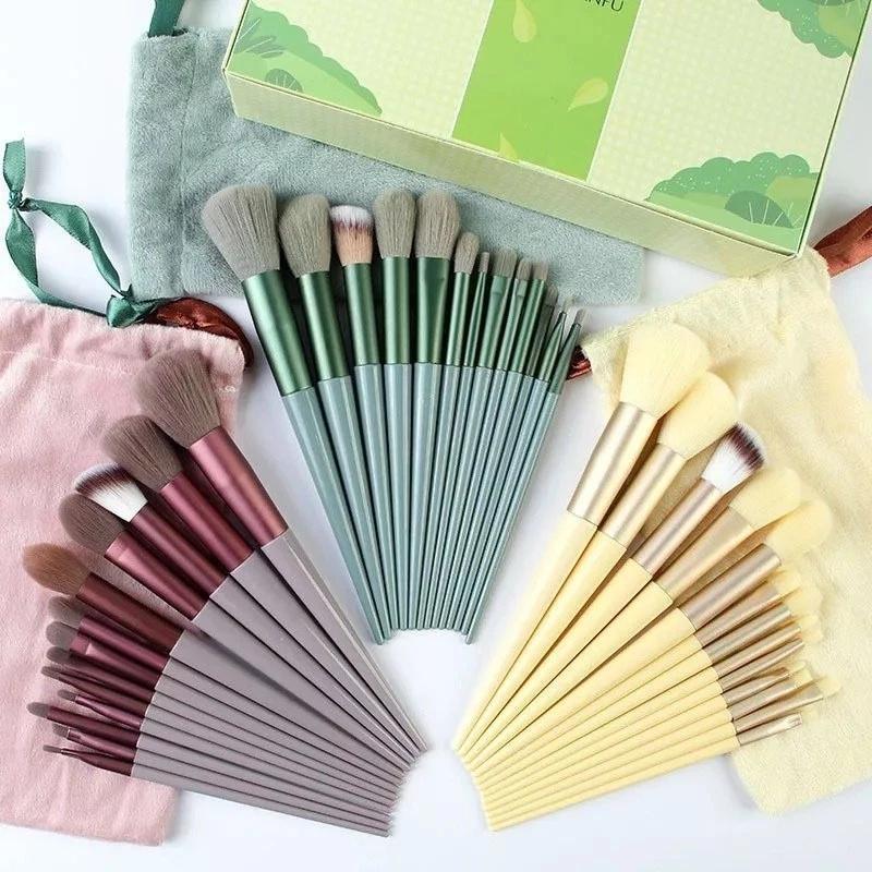 Kit profissional com 13 pincéis de maquiagem para contorno da Vapto